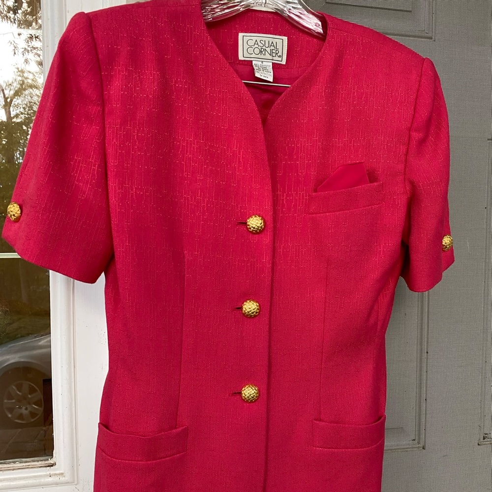 Woman's pink 2-piece suit-skirt, size 6